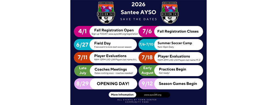 2026 Upcoming Dates