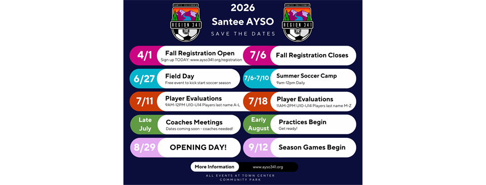 2026 Upcoming Dates